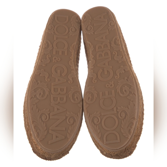 Dolce & Gabbana White and Pink Rose Print Espadrilles - Picture 6 of 7